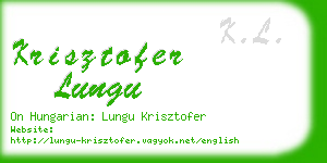 krisztofer lungu business card
